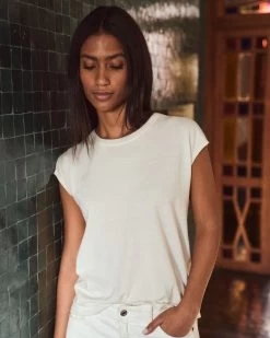 Women's Cotton Cashmere Silk Top New Ivory White -Cozy Fashion Shop 15 2311 AS NPEAL 23 1564