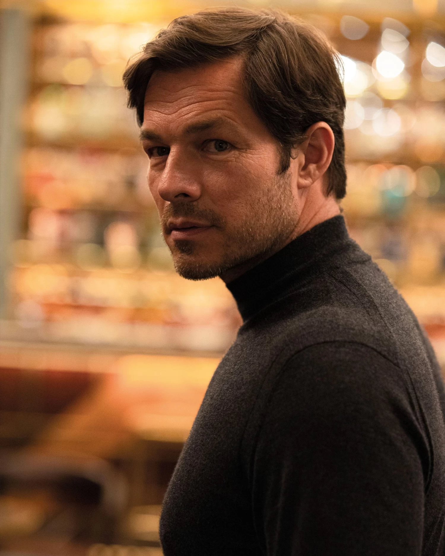 007 Fine Gauge Cashmere Mock Turtle Neck Jumper Dark Charcoal Grey 3 007 Fine Gauge Cashmere Mock Turtle Neck Jumper Dark Charcoal Grey