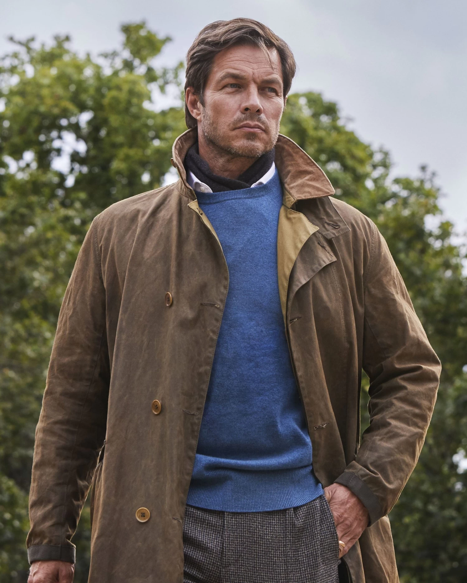 007 Crew Neck Cashmere Jumper Blue Wave 3 007 Crew Neck Cashmere Jumper Blue Wave