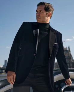 007 Classic Polo Neck Cashmere Jumper Black