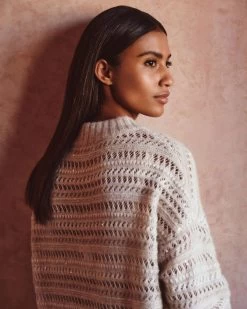 Women's Multi Stitch Jumper Beige Brown 17 Women's Multi Stitch Jumper Beige Brown -Cozy Fashion Shop 2311 AS NPEAL 13 1176