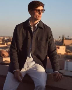 Men's Scala Silk Blend Overshirt Blue -Cozy Fashion Shop 2311 AS NPEAL 26 1694