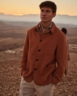 Men's Minori Overshirt Orange -Cozy Fashion Shop 2311 AS NPEAL 27 1938