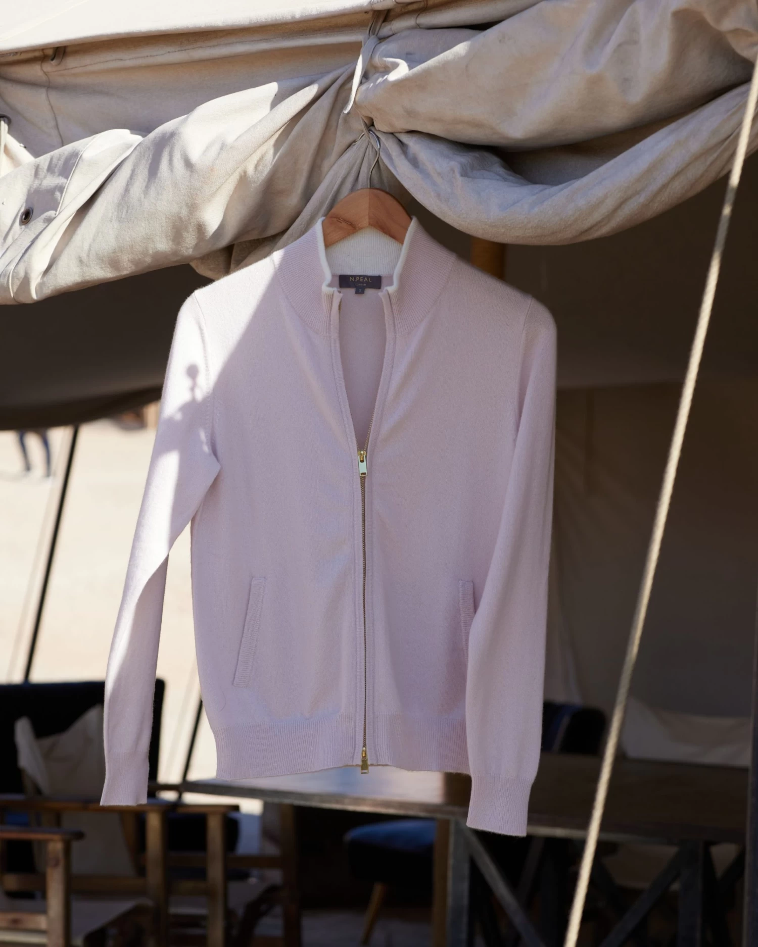 Women's Alisa Full Zip Cashmere Cardigan Quartz Pink 8 Women's Alisa Full Zip Cashmere Cardigan Quartz Pink - Image 6