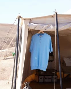 Men's Henley Cotton Cashmere T-Shirt Cornflower Blue 13 Men's Henley Cotton Cashmere T-Shirt Cornflower Blue -Cozy Fashion Shop 32 2311 AS NPEAL 43 2675