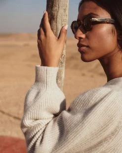 Women's Metal Trim Cashmere Cardigan Pebble Grey -Cozy Fashion Shop 33 2311 AS NPEAL 48 29862