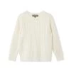 Cable Cashmere Jumper New Ivory White -Cozy Fashion Shop AW21 NPC000033B N68 1