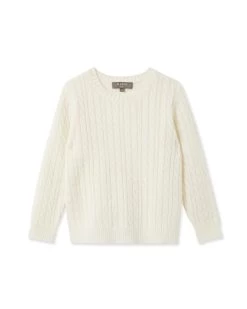 Cable Cashmere Jumper New Ivory White