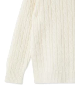 Cable Cashmere Jumper New Ivory White -Cozy Fashion Shop AW21 NPC000033B N68 4