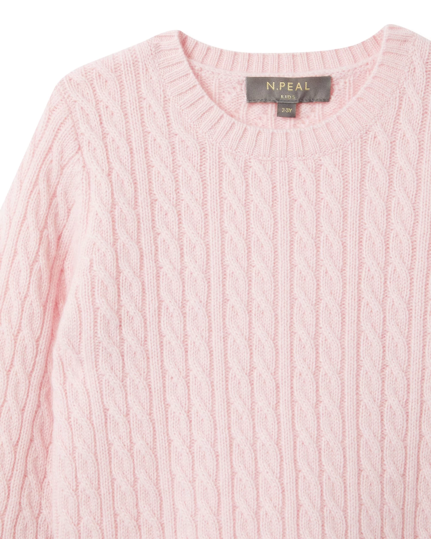 Cable Cashmere Jumper Pale Pink 5 Cable Cashmere Jumper Pale Pink - Image 3