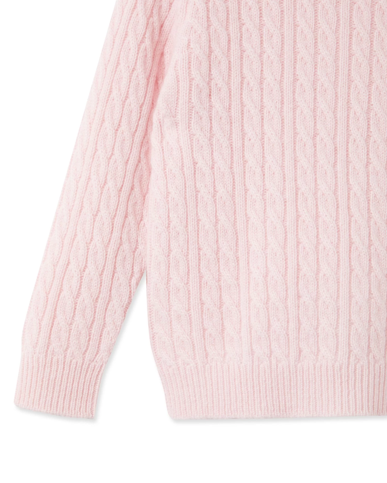 Cable Cashmere Jumper Pale Pink 6 Cable Cashmere Jumper Pale Pink - Image 4