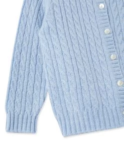 Cashmere Cable Cardigan Cornflower Blue 10 Cashmere Cable Cardigan Cornflower Blue -Cozy Fashion Shop AW21 NPC000034B C31 4