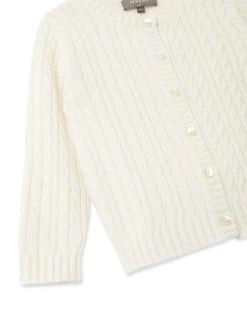 Cashmere Cable Cardigan New Ivory White -Cozy Fashion Shop AW21 NPC000034B N68 4