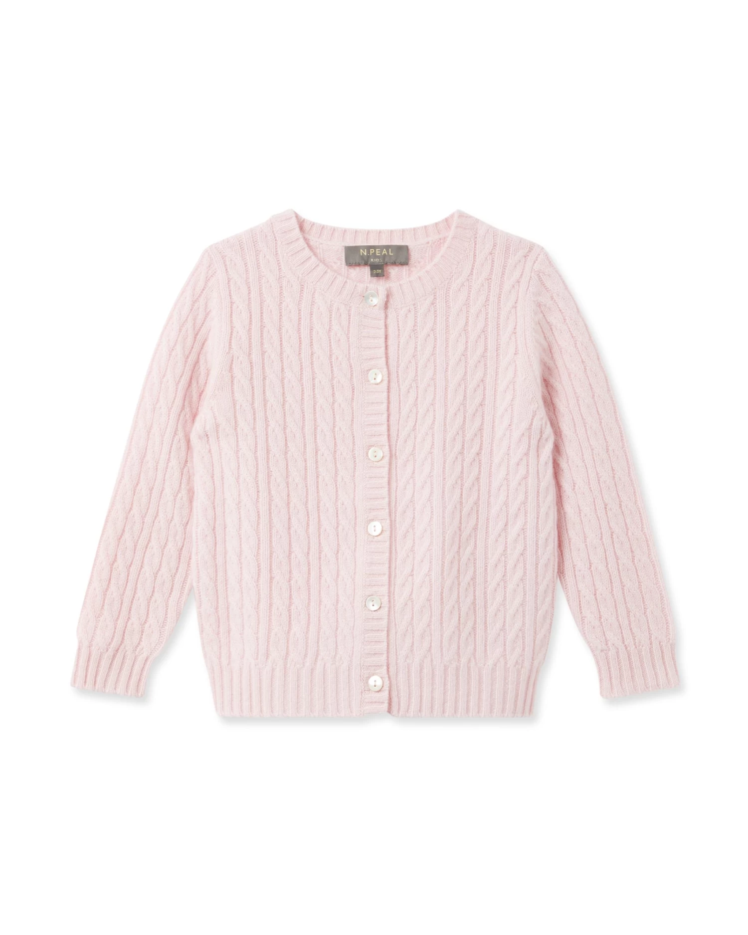 Cashmere Cable Cardigan Pale Pink 3 Cashmere Cable Cardigan Pale Pink