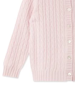 Cashmere Cable Cardigan Pale Pink 11 Cashmere Cable Cardigan Pale Pink -Cozy Fashion Shop AW21 NPC000034B P33 4