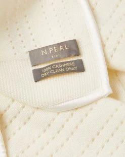 Pointelle Baby Cashmere Blanket New Ivory White -Cozy Fashion Shop AW21 NPC000035 N68 3