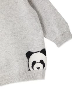 Panda Cashmere Jumper Fumo Grey -Cozy Fashion Shop AW21 NPC000046 FNI 3