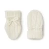 Cable Cashmere Mittens New Ivory White