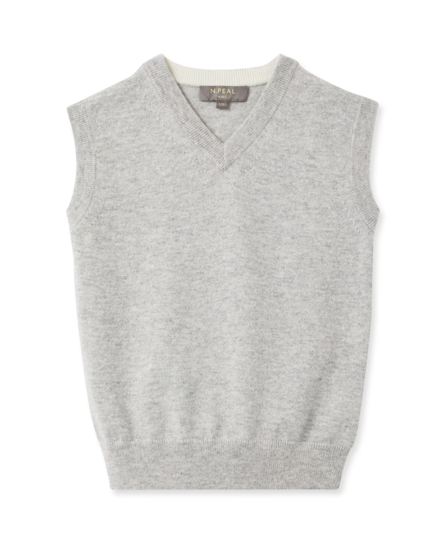 Boys Cashmere Slipover Fumo Grey 3 Boys Cashmere Slipover Fumo Grey