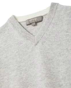 Boys Cashmere Slipover Fumo Grey 8 Boys Cashmere Slipover Fumo Grey -Cozy Fashion Shop AW21 NPC000112R FNI 3