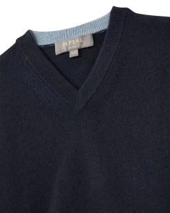 Boys Cashmere Slipover Navy Blue -Cozy Fashion Shop AW21 NPC000112R N69 3