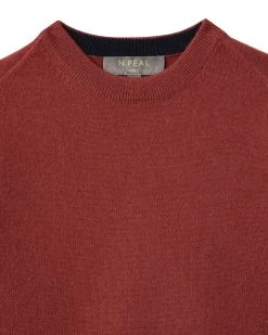 Boys Round Neck Cashmere Jumper Brick Red -Cozy Fashion Shop AW21 NPC000132R B52 3