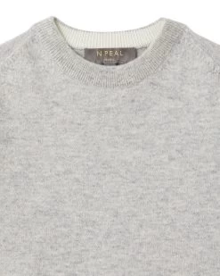 Boys Round Neck Cashmere Jumper Fumo Grey -Cozy Fashion Shop AW21 NPC000132R FNI 3