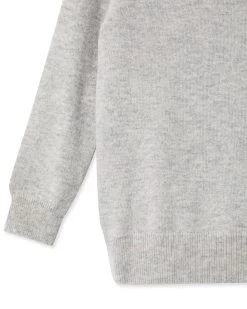 Boys Round Neck Cashmere Jumper Fumo Grey -Cozy Fashion Shop AW21 NPC000132R FNI 4