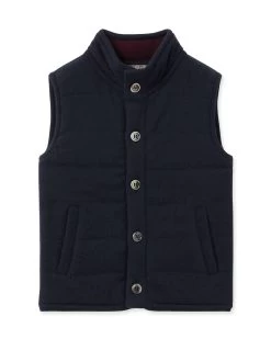 Boys Mall Cashmere Gilet Navy Blue