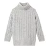 Boys Cable Roll Neck Cashmere Jumper Fumo Grey -Cozy Fashion Shop AW21 NPC000299B FNI 1 fe3699f8 0bc3 44a1 a9d6 62d037a7a69e