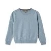 Girls Round Neck Cashmere Jumper Heather Blue