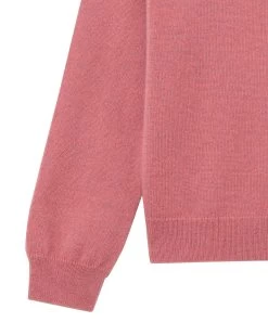 Girls Round Neck Cashmere Jumper Heather Pink 9 Girls Round Neck Cashmere Jumper Heather Pink -Cozy Fashion Shop AW21 NPC000928B PINK 4