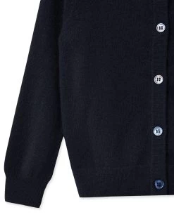 Girls Round Neck Cashmere Cardigan Navy Blue -Cozy Fashion Shop AW21 NPC001802B N69 4 Copy