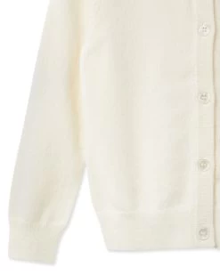 Girls Round Neck Cashmere Cardigan New Ivory White -Cozy Fashion Shop AW21 NPC001802B N70 4