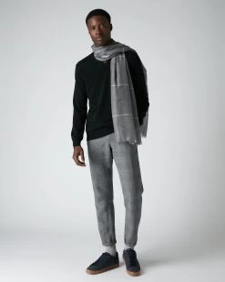 Men's Burlington V Neck Cashmere Jumper Black -Cozy Fashion Shop AW21 NPG000106 BLK 3