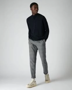 Men's Westminster Cashmere Slipover Navy Blue -Cozy Fashion Shop AW21 NPG000112R N60 3