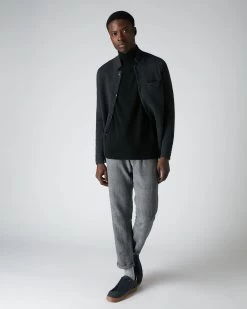 007 Classic Polo Neck Cashmere Jumper Black -Cozy Fashion Shop AW21 NPG000120JB BLK 3