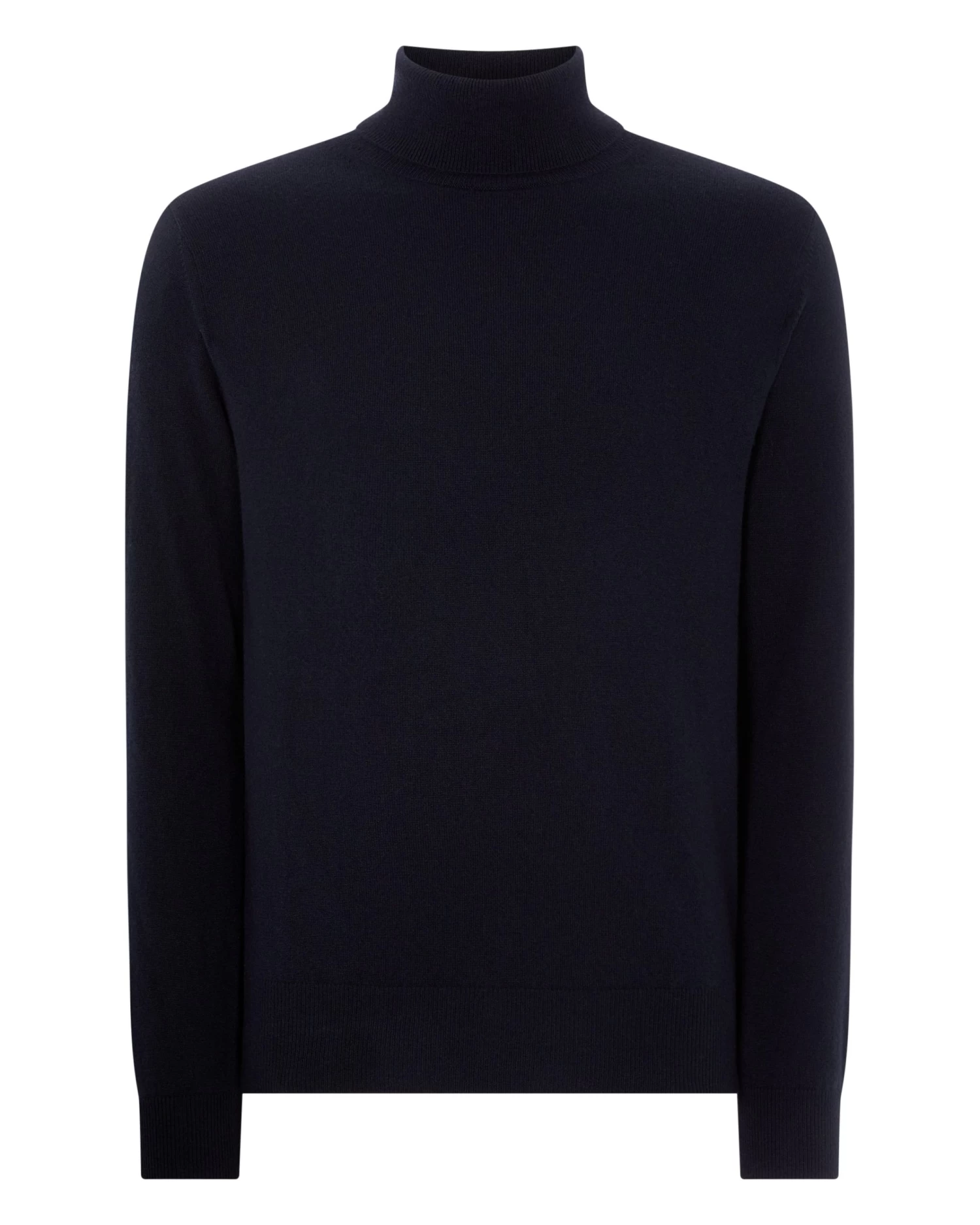 Men's Trafalgar Polo Neck Cashmere Jumper Navy Blue 4 Men's Trafalgar Polo Neck Cashmere Jumper Navy Blue - Image 2