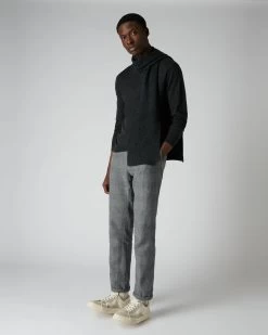 Men's Conduit Fine Gauge Cashmere Jumper Dark Charcoal Grey -Cozy Fashion Shop AW21 NPG000130R DKC 3