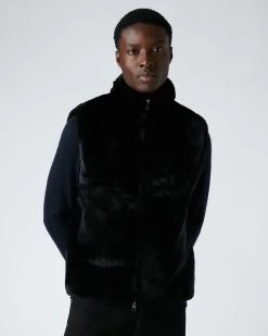 Men's Vermont Fur Lined Gilet Navy Blue -Cozy Fashion Shop AW21 NPG000219E NNY 5