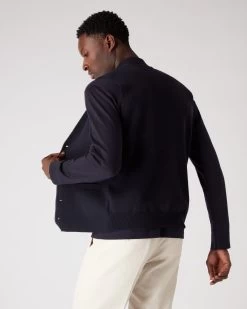 Men's Chelsea Cashmere Waistcoat Navy Blue -Cozy Fashion Shop AW21 NPG000221 N60 4