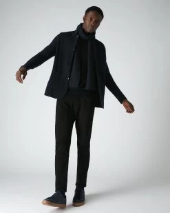 007 Milano Knitted Cashmere Jacket Navy Blue -Cozy Fashion Shop AW21 NPG000346JB NVY 3