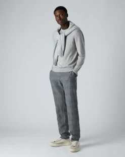 Men's Covent Fine Gauge Cashmere Round Neck Jumper Fumo Grey -Cozy Fashion Shop AW21 NPG000476 FUM 3