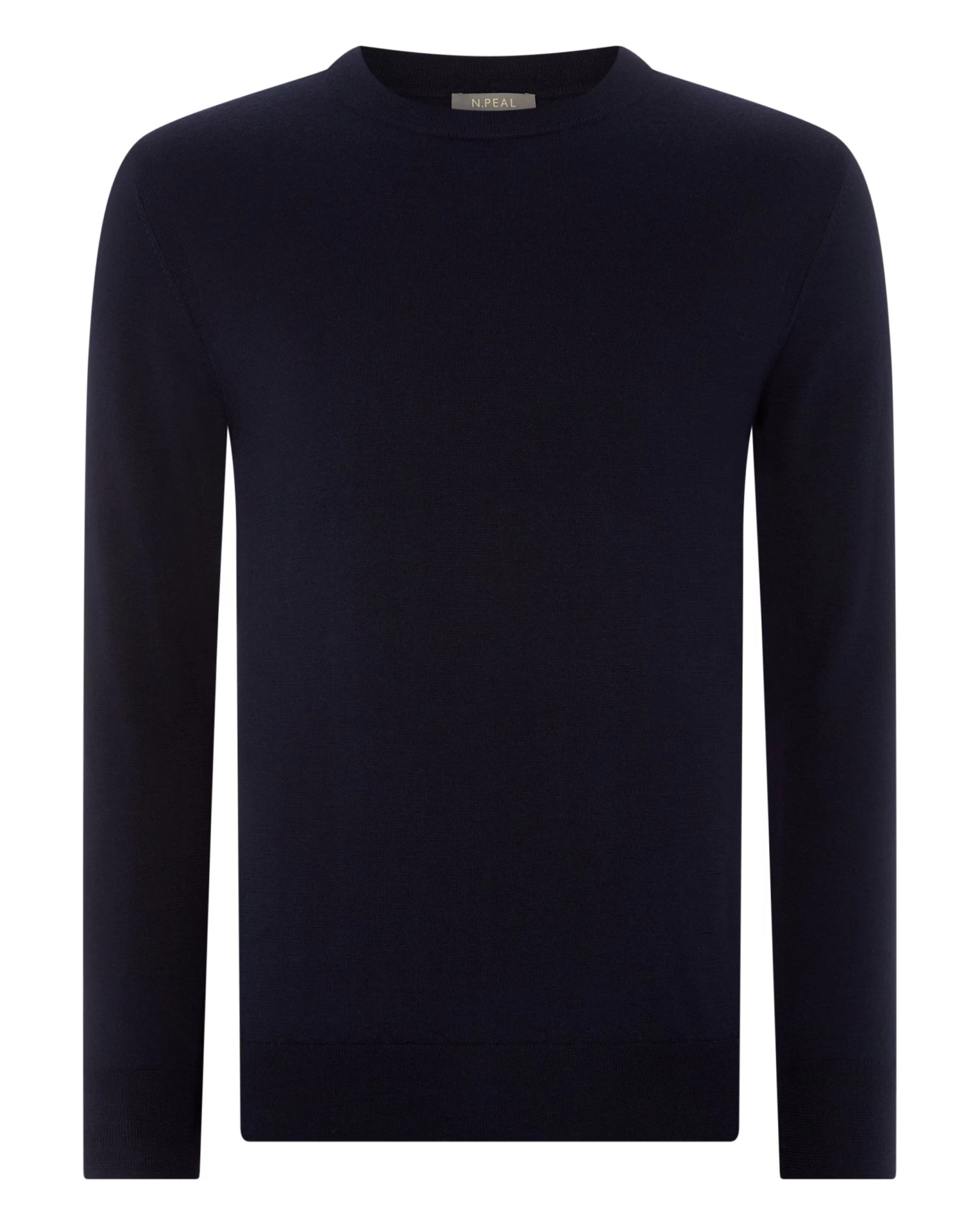 Men's Covent Fine Gauge Cashmere Round Neck Jumper Navy Blue 4 Men's Covent Fine Gauge Cashmere Round Neck Jumper Navy Blue - Image 2