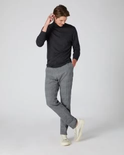 Men's Pimlico Fine Gauge Cashmere Roll Neck Jumper Dark Charcoal Grey -Cozy Fashion Shop AW21 NPG107701 DKC 3