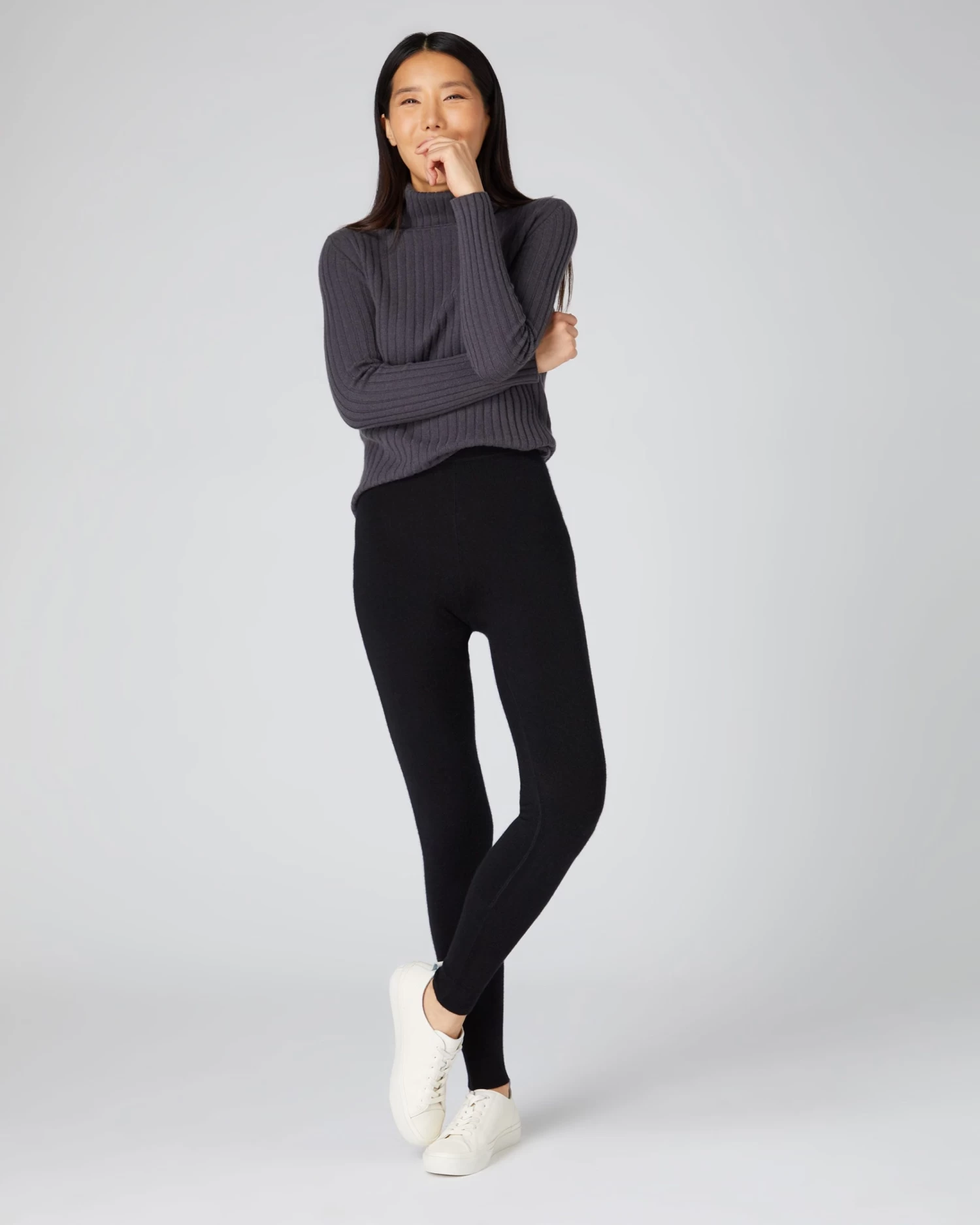 Women's Thea Cashmere Leggings Black 3 Women's Thea Cashmere Leggings Black