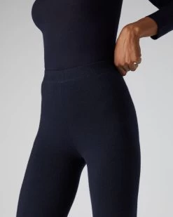 Women's Thea Cashmere Leggings Navy Blue -Cozy Fashion Shop AW21 NPW000262S NVY 5