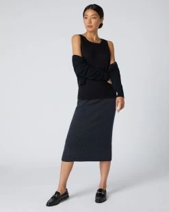 Women's Ella Superfine Cashmere Shell Top Black -Cozy Fashion Shop AW21 NPW000806 BLK 3