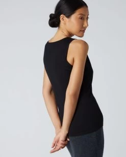 Women's Ella Superfine Cashmere Shell Top Black -Cozy Fashion Shop AW21 NPW000806 BLK 4