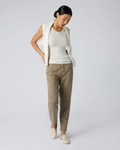 Women's Ella Superfine Cashmere Shell Top New Ivory White -Cozy Fashion Shop AW21 NPW000806 NIV 3